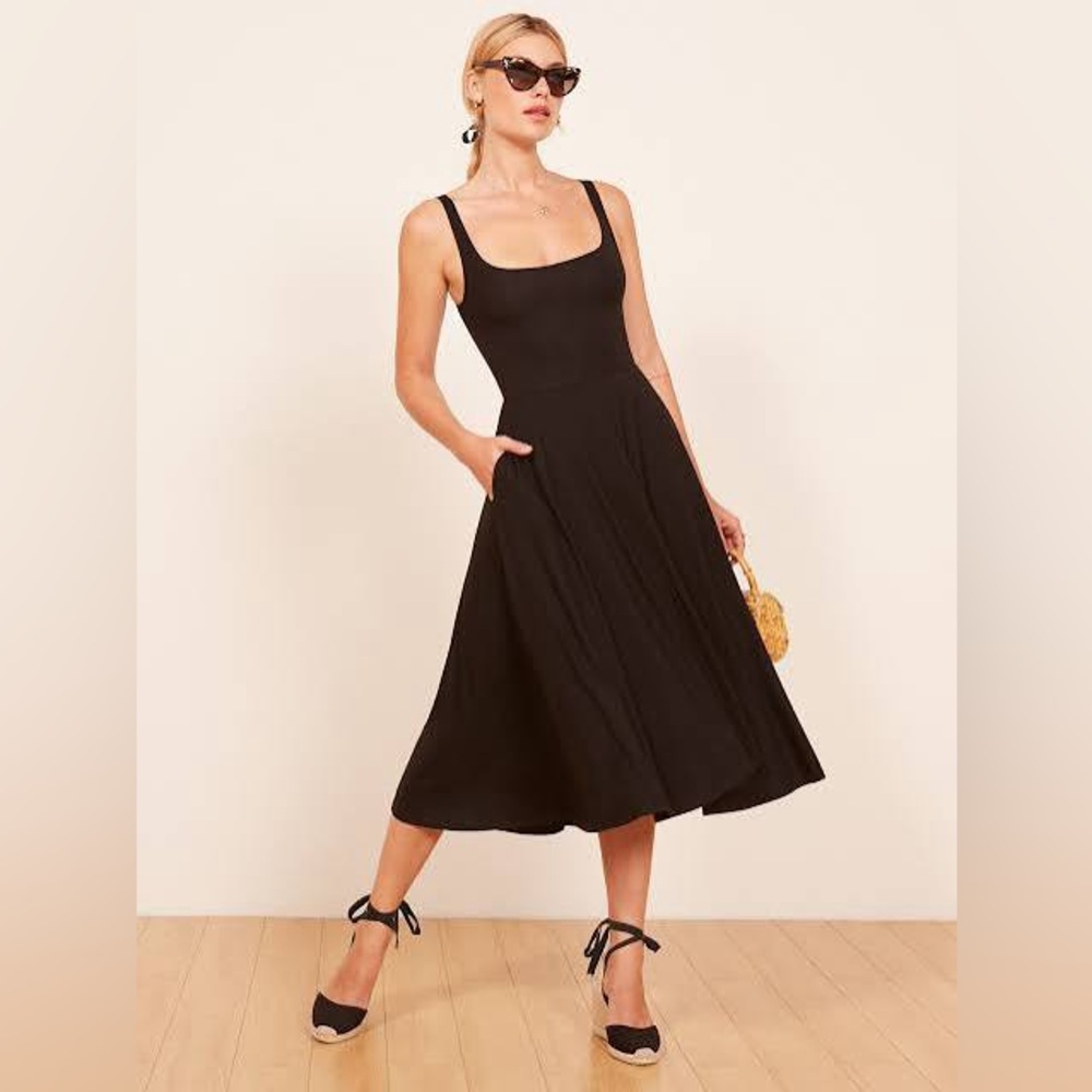 Reformation Black Rou Dress size small